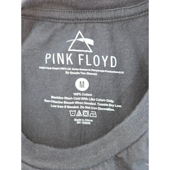 Pink Floyd Womens Medium Crop Top Black The Dark Side Of The Moon 1972-1973 - Picture 5 of 6